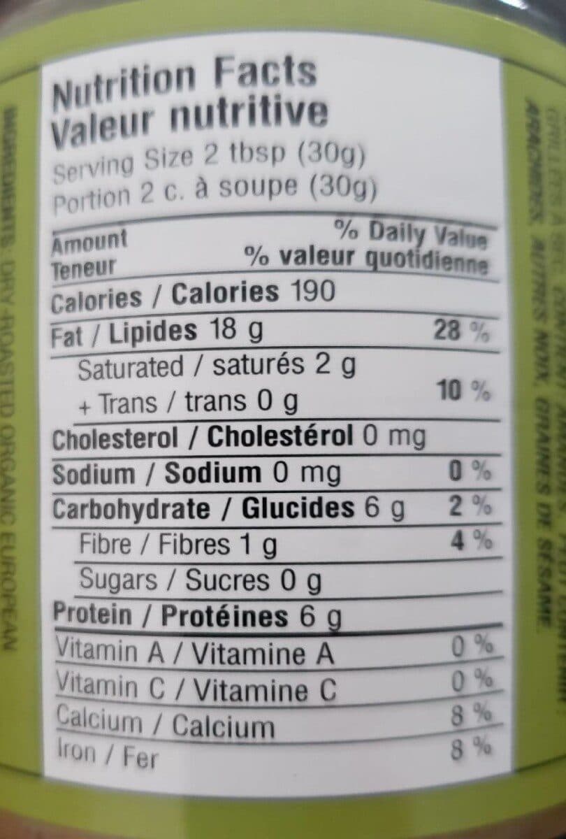 Nuts to you nut butter inc. Beurre d'amandes biologique packshot