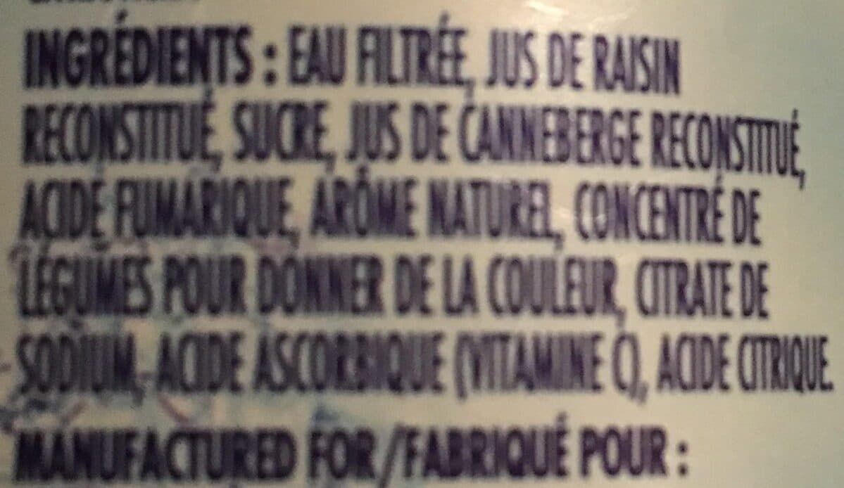 Open Food Facts Grape Cranberry Cocktail packshot