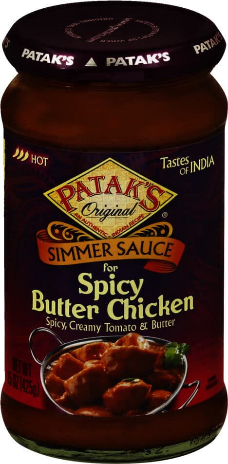 Patak's Simmer sauce for spicy butter chicken packshot
