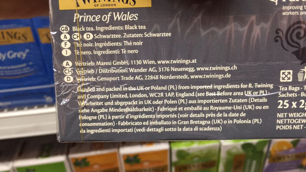 Twinings Of London Prince of Wales packshot