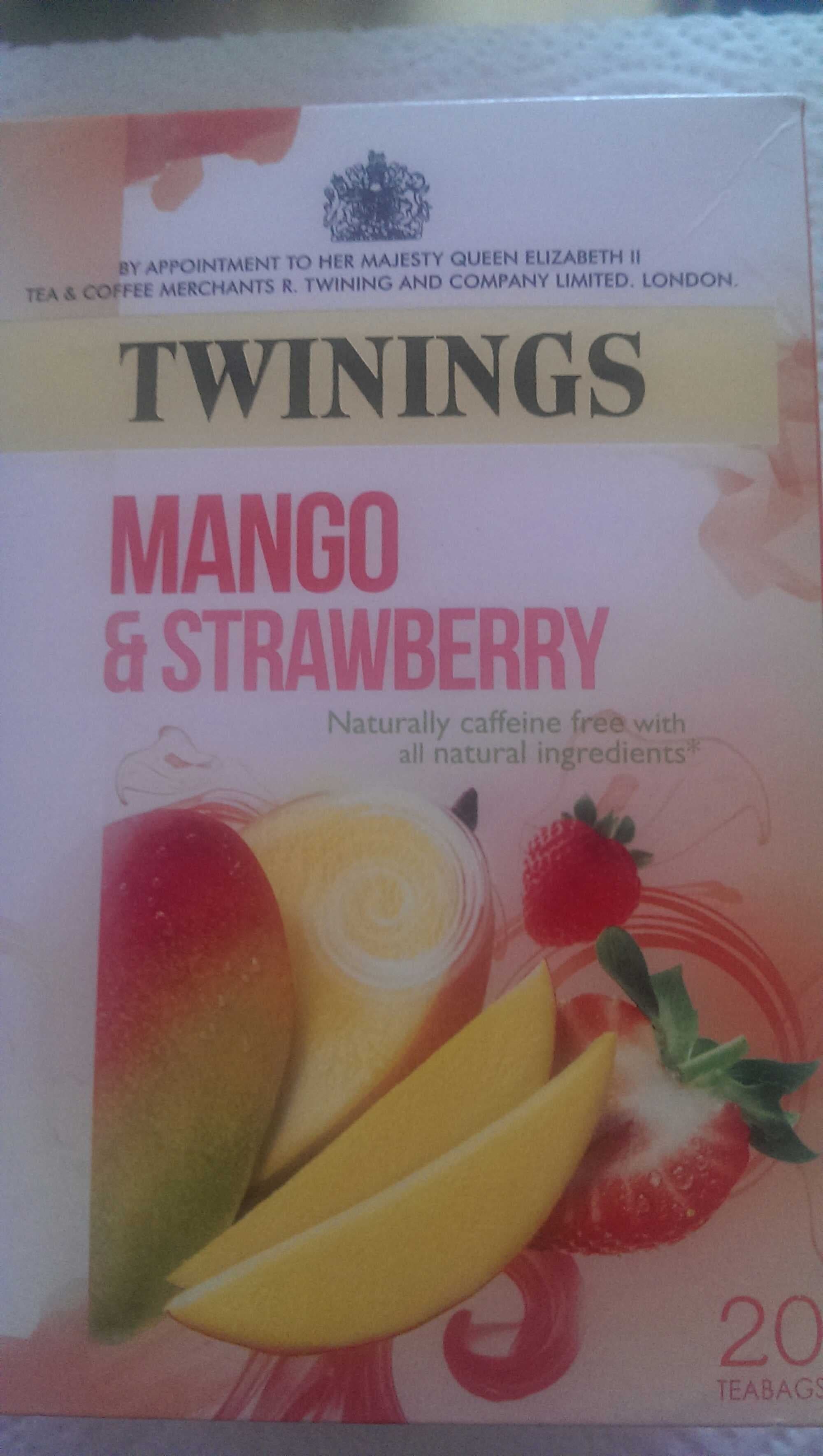 TWININGS Mango & Strawberry tea packshot
