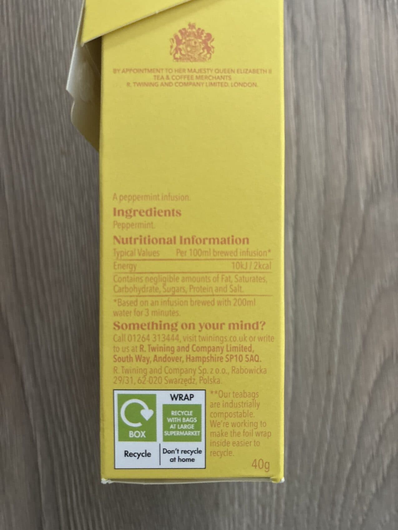 Twinings twinings tea packshot