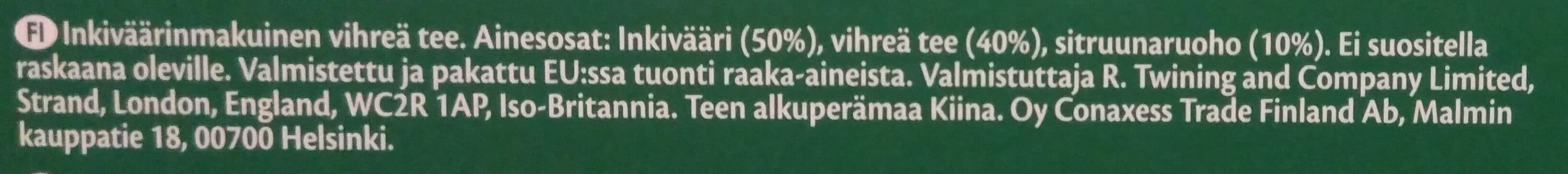 HAUGEN-GRUPPEN AS Green tea & Ginger packshot