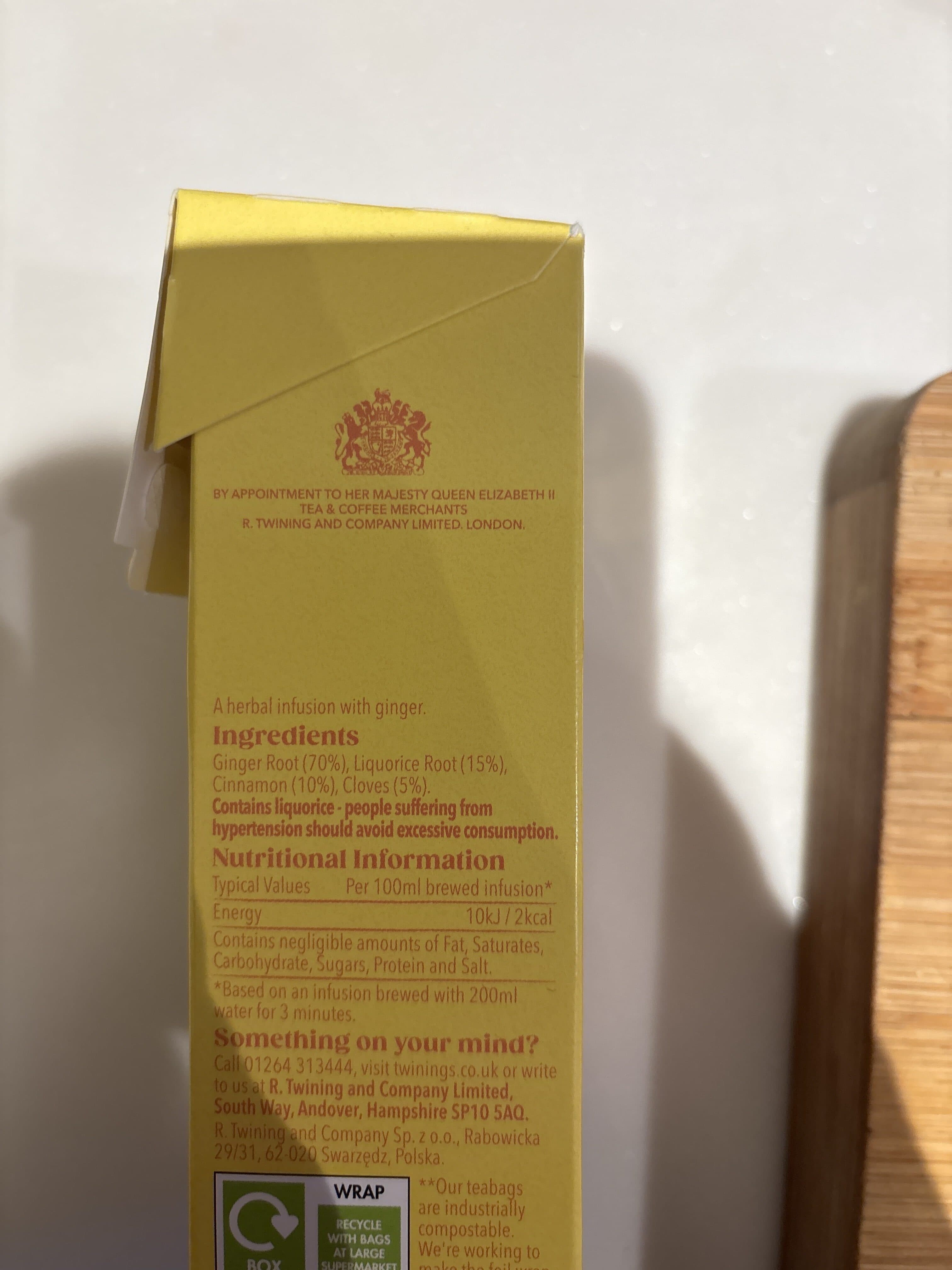 Twinings Twinings Ginger 20'S 35G packshot