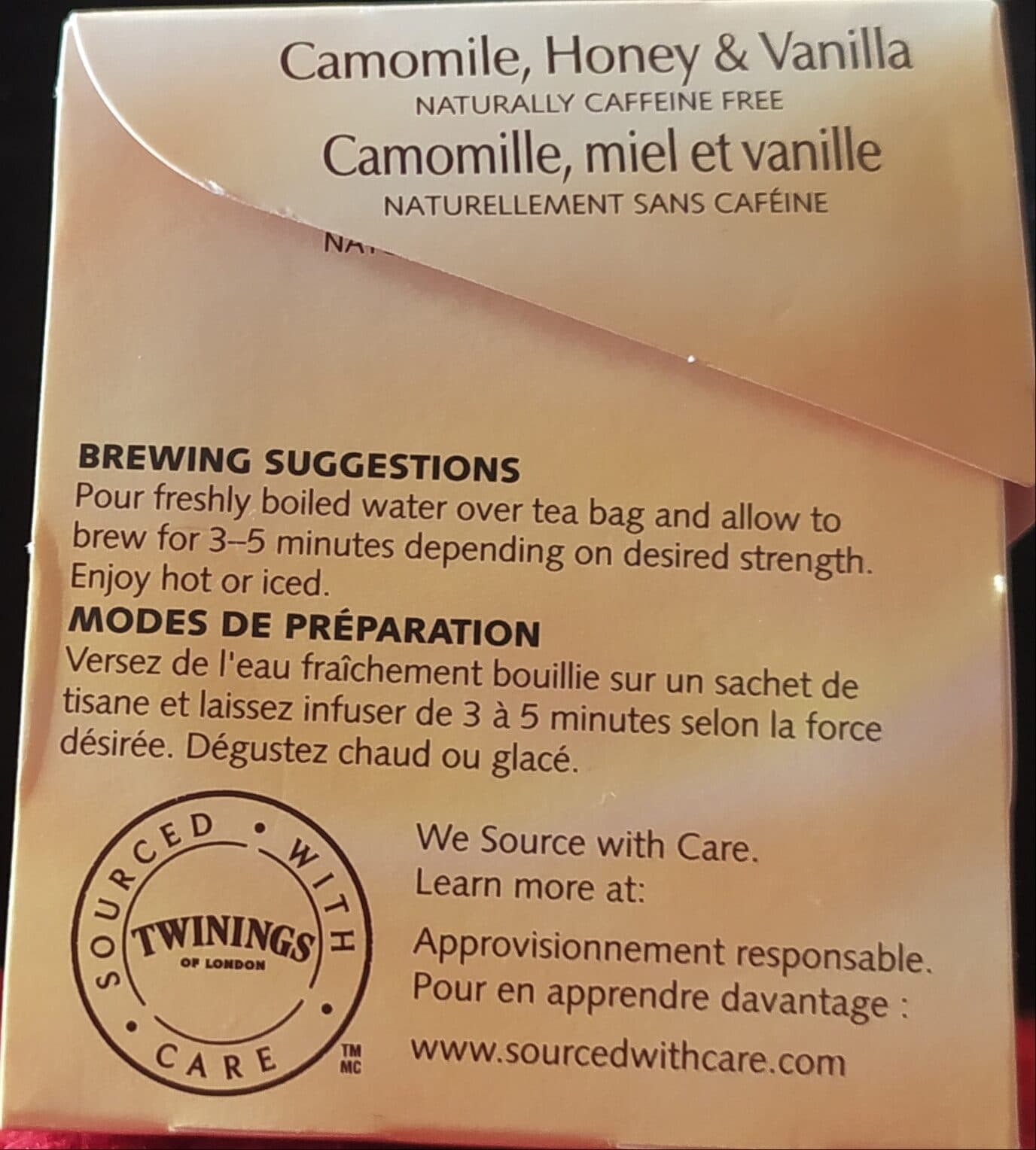 Twinings Tisane camomille, miel et vanille packshot