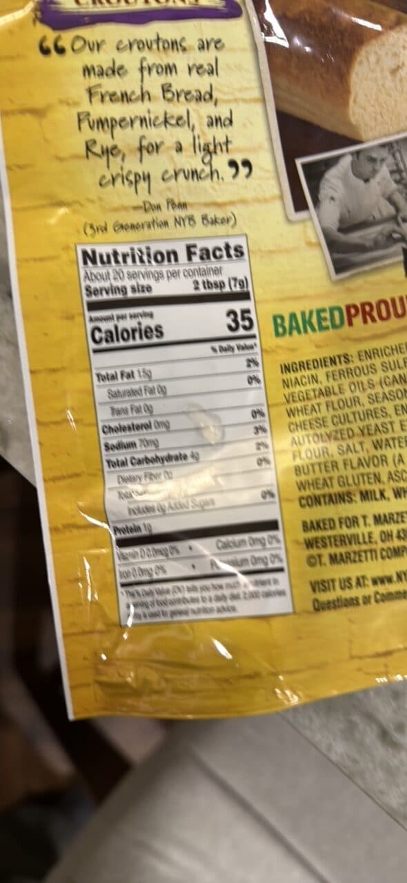 New York Bakery Caesar Croutons packshot