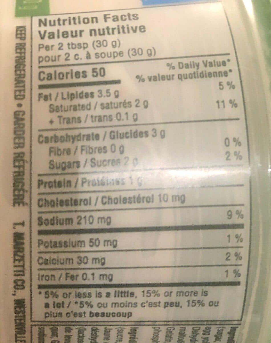 Marzetti Ranch veggie dip packshot