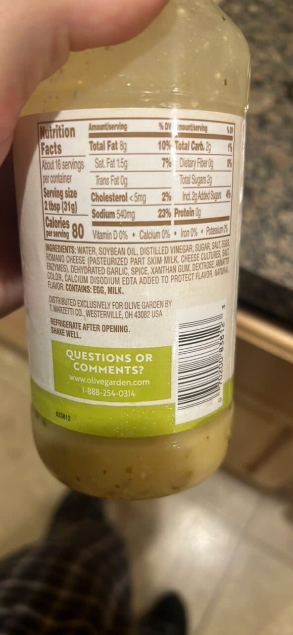 Olive Garden Signature Italian Dressing packshot