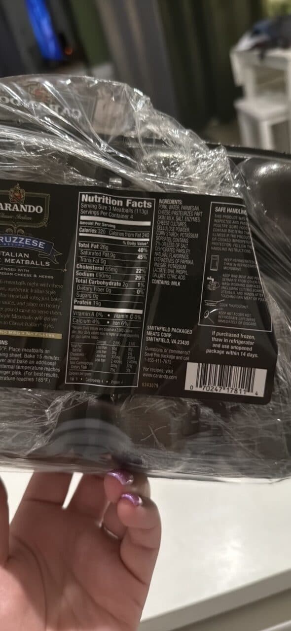 Carando Italian Style Meatballs packshot