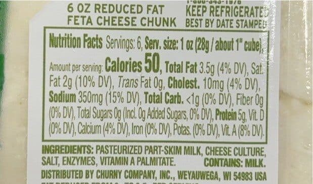 Athenos Traditional Reduced Fat Feta Cheese Chunk packshot
