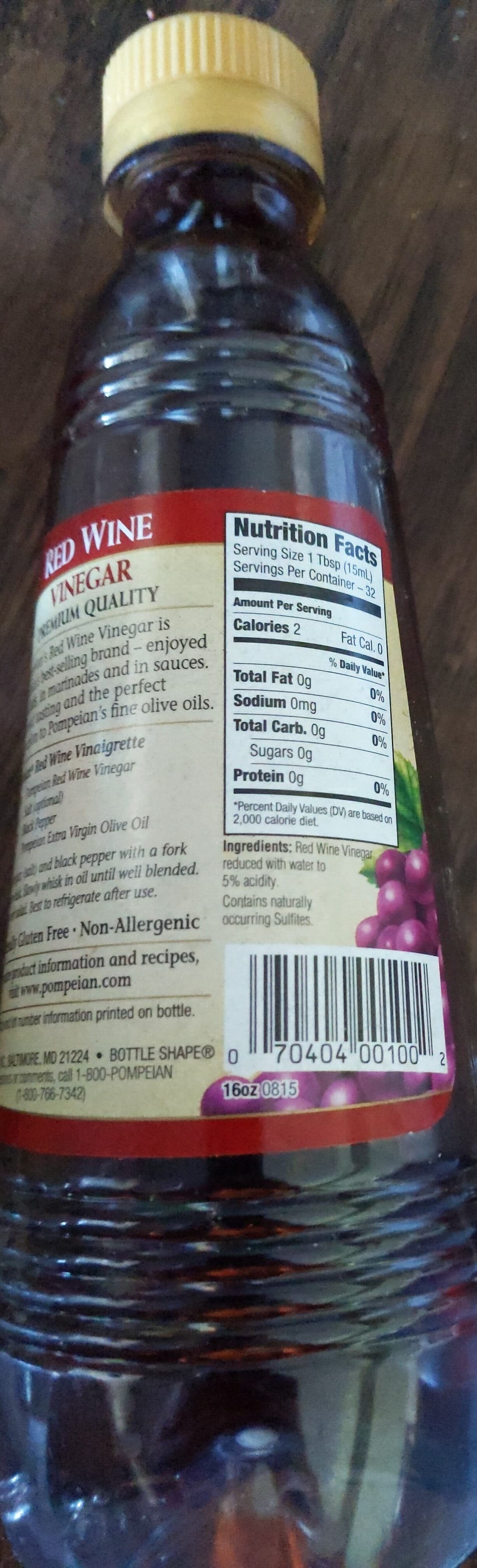 Pompeian Red Wine Vinegar packshot