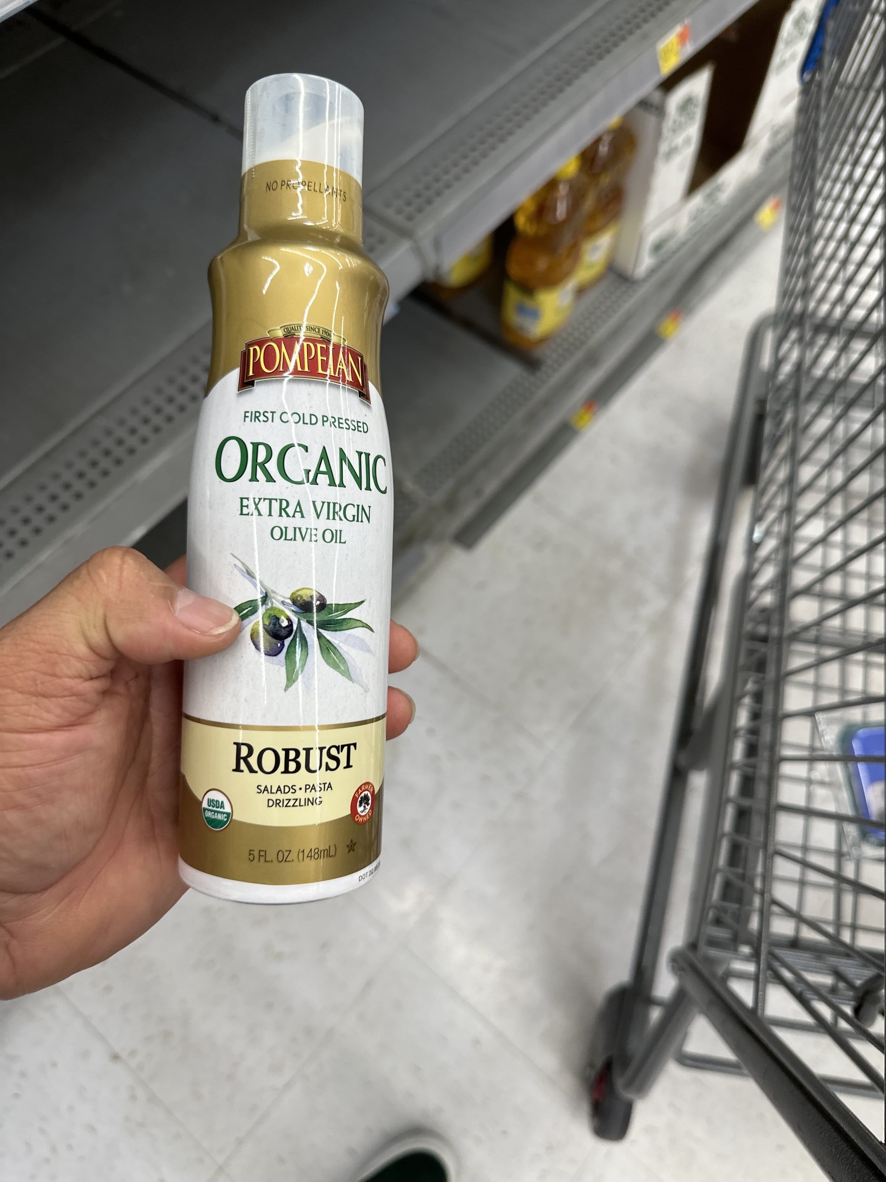 Pompeian Organic Extra Virgin Olive Oil Non-Stick Cooking Spray packshot