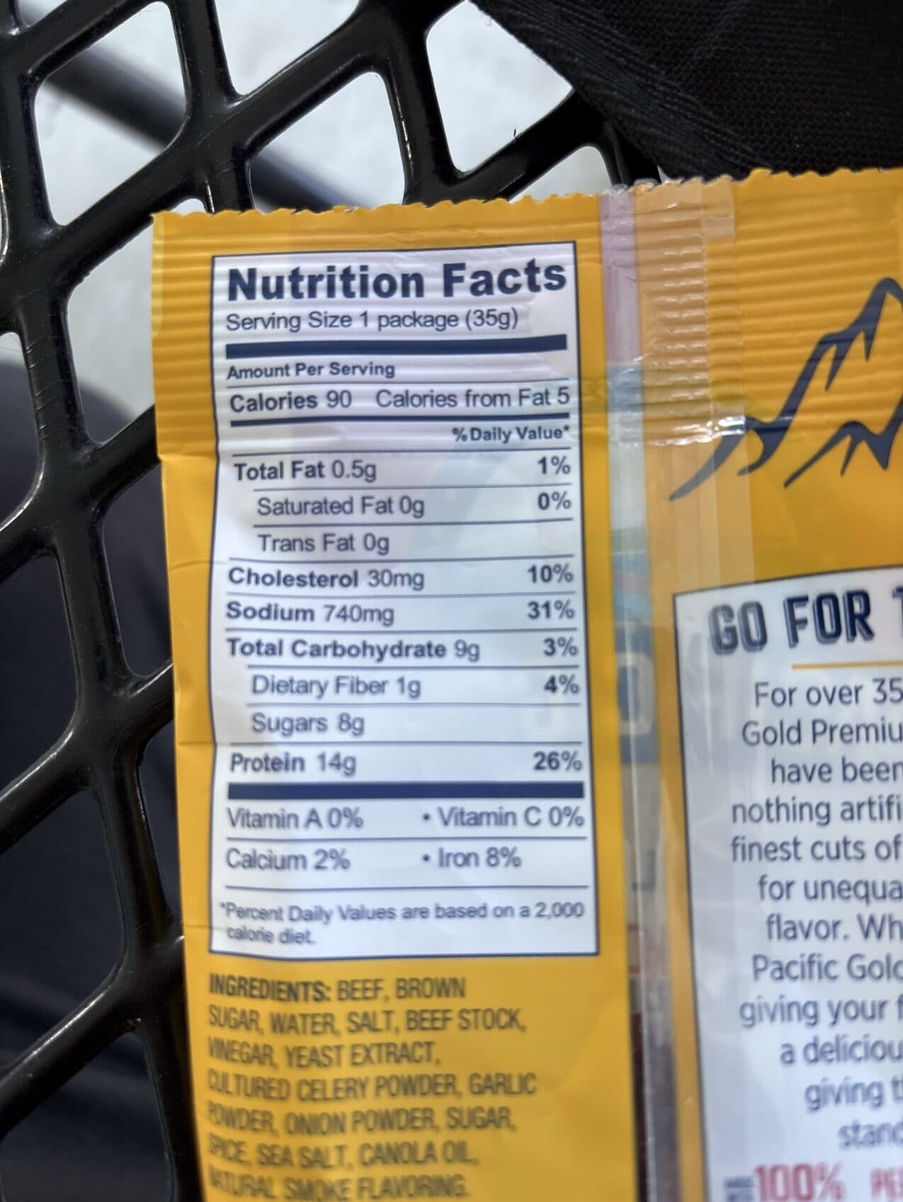Pacific Gold Original Beef Jerky packshot