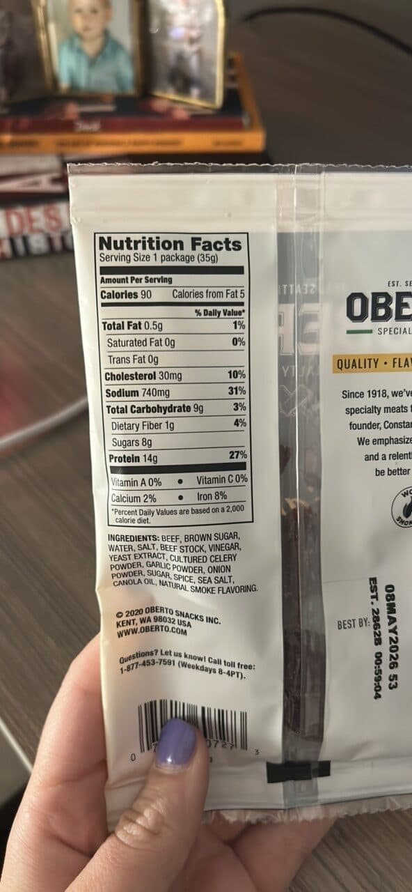 OBERTO Original beef jerky packshot