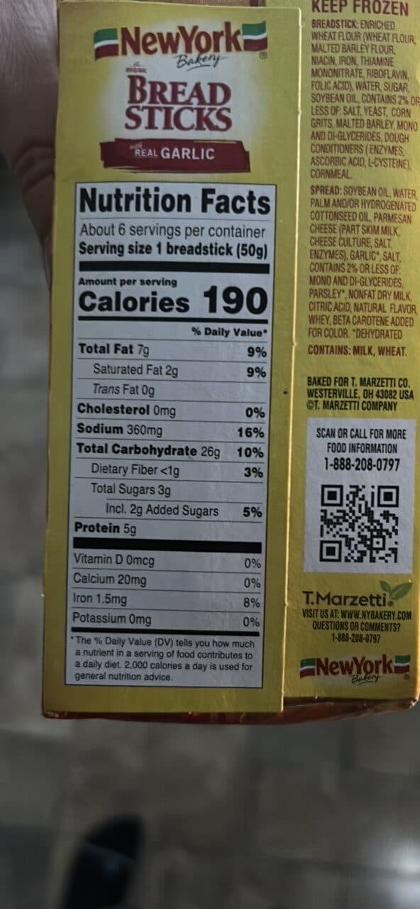New York Bakery Bread Sticks packshot