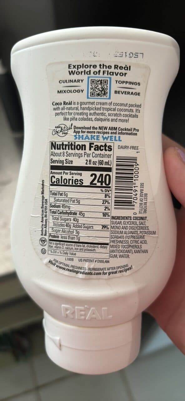 Coco Real Real Gourmet Cream of Coconut packshot