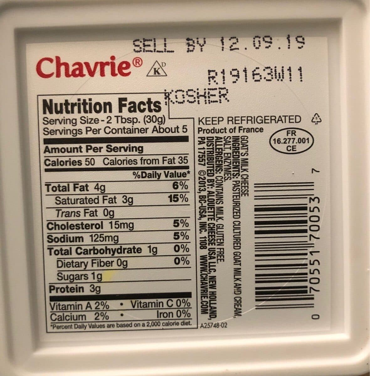 Chavrie Mild goat cheese packshot