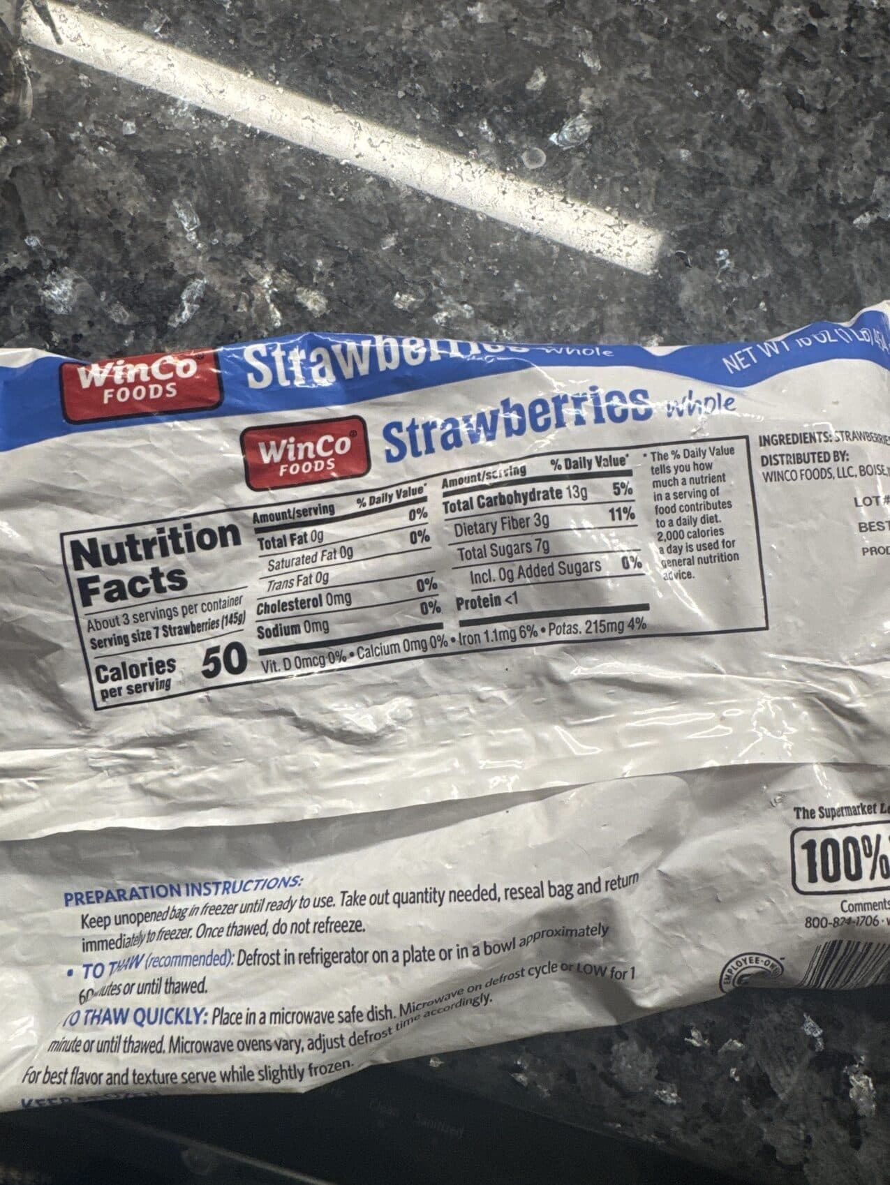Winco Foods Whole Strawberries packshot