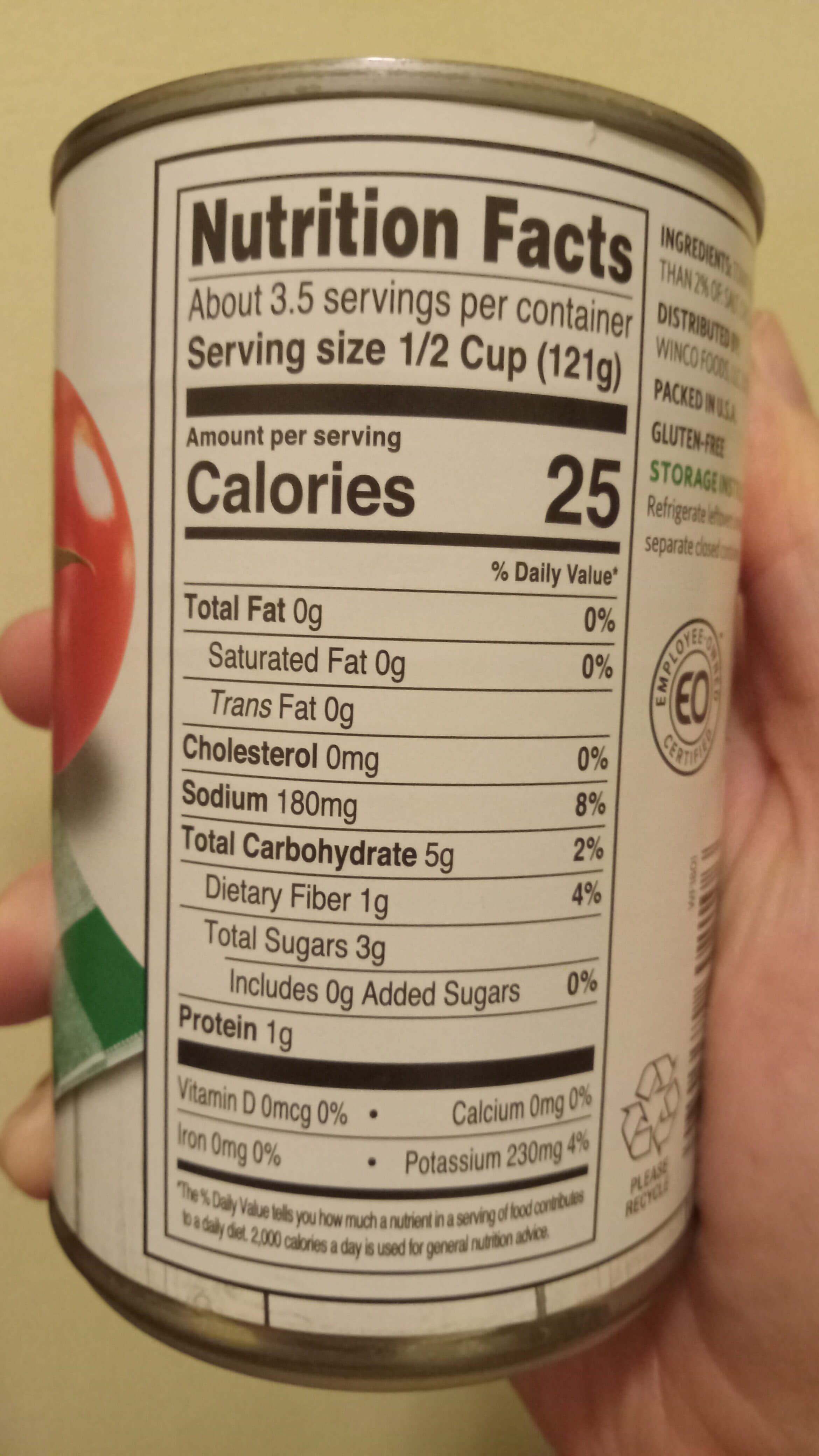 Winco Foods Tomatoes, Diced packshot