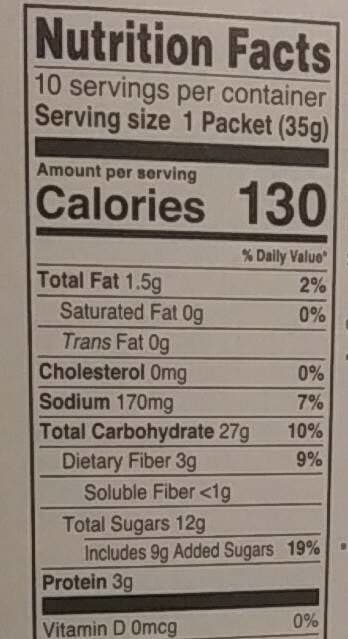 Winco Foods Apples & cinnamon instant oatmeal packshot