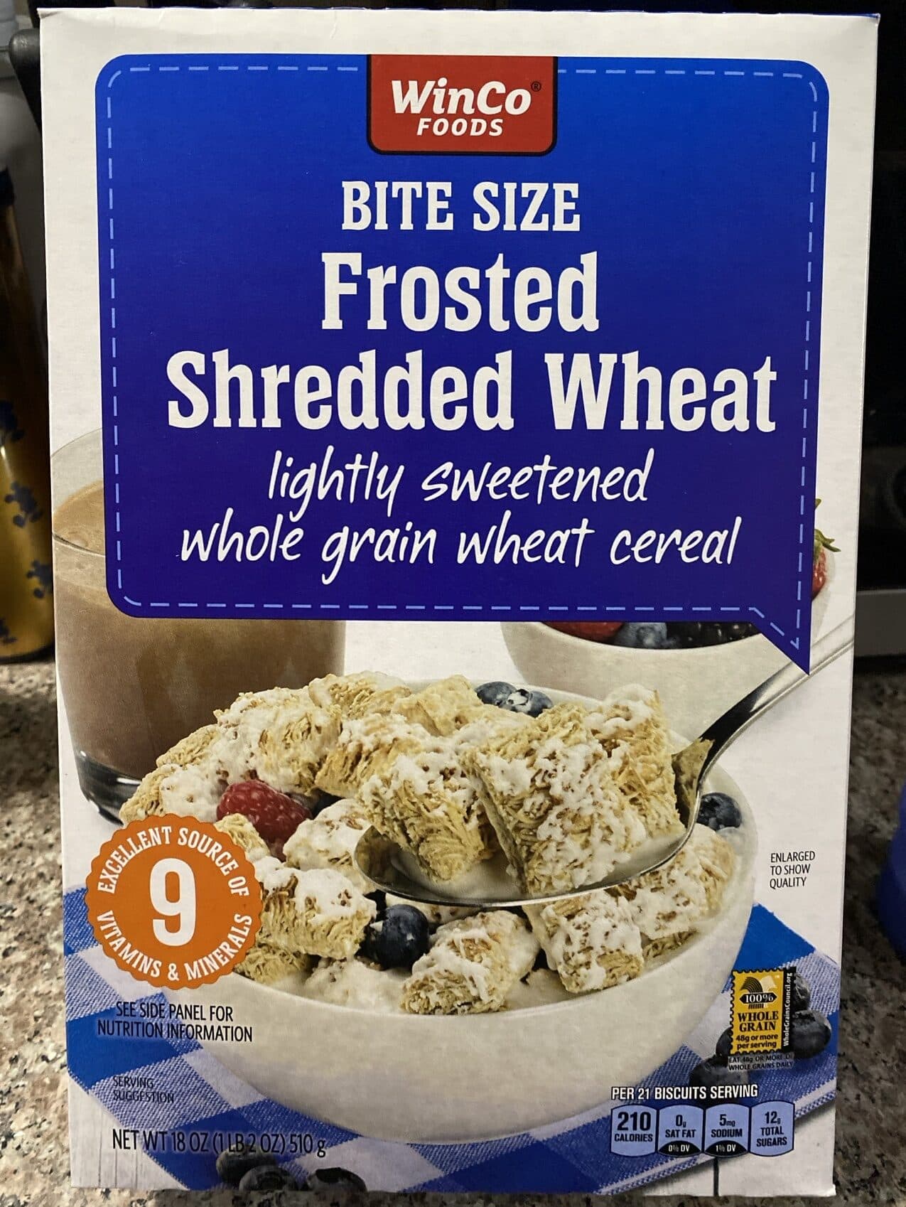 Winco Foods Bite size lightly sweetened whole grain frosted packshot