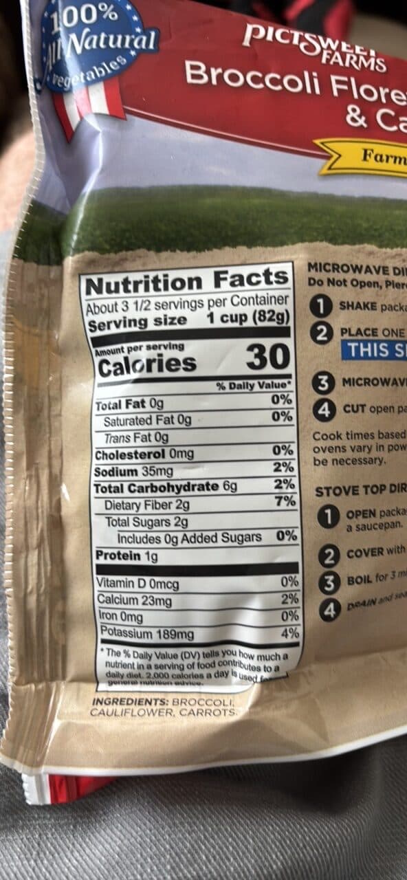 PictSweet Farms Broccoli Florets, Cauliflower & Carrots packshot