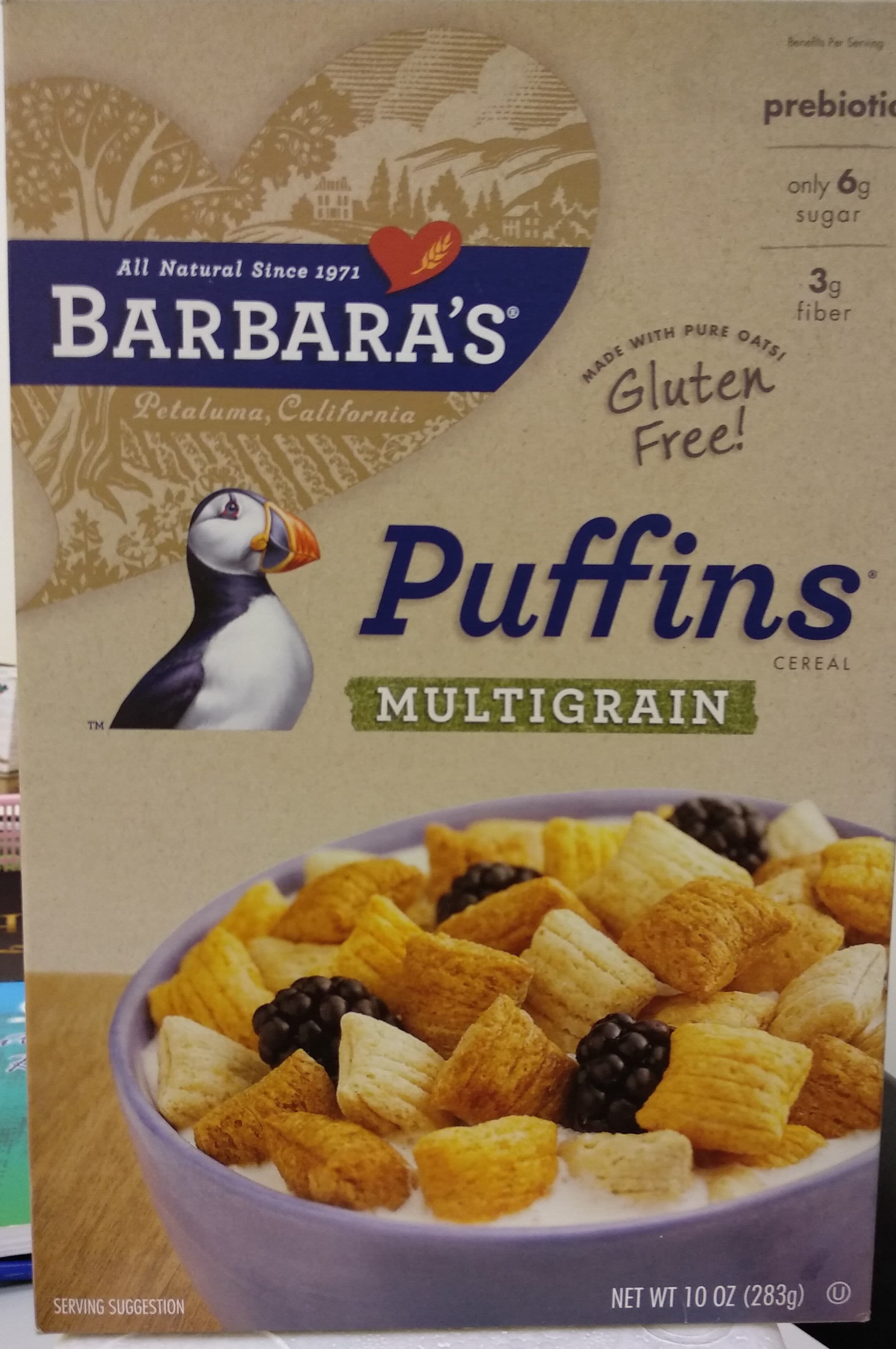 Barbaras Multigrain Puffins Cereal packshot