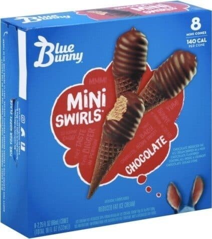 Blue Bunny Mini Swirls Chocolate packshot