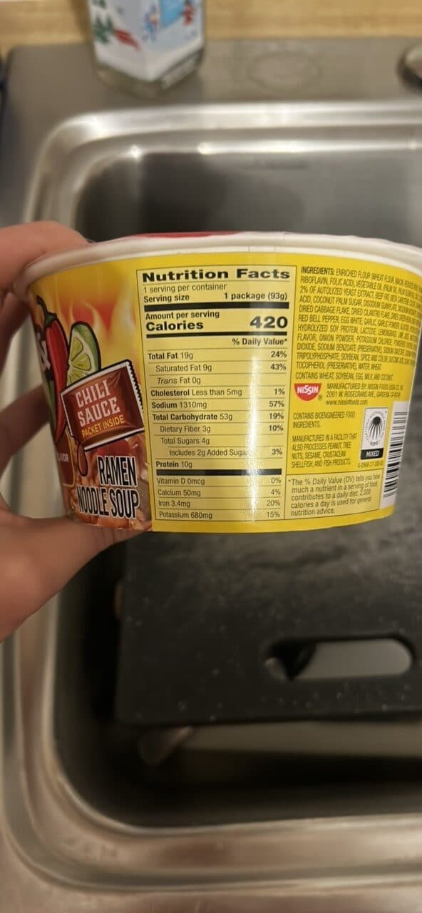 Nissin Hot & Spicy Fiery Beef Flavor Ramen Noodle Soup packshot