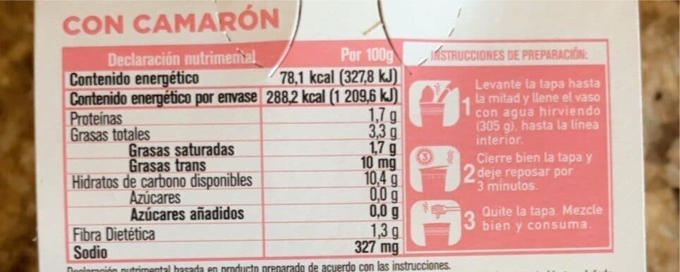Nissin Foods de México Sopa instantánea Nissin Cup Noodles con camarón packshot