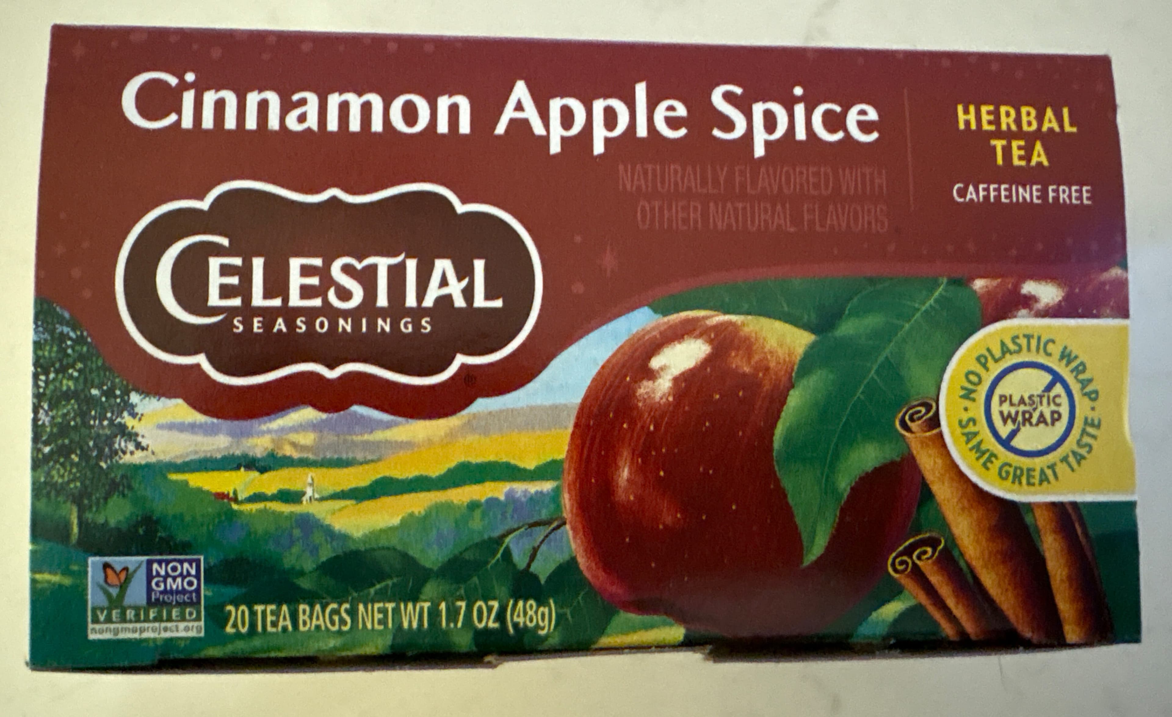 Celestial Seasonings Cinnamon Apple Spice Herbal Tea packshot