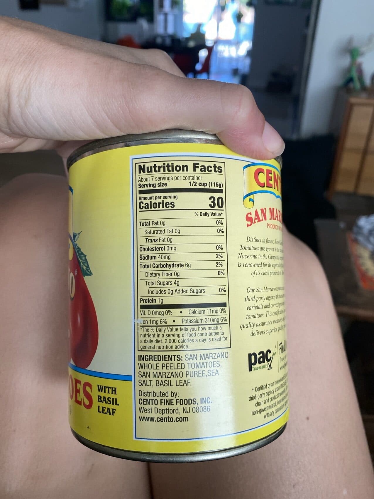 CENTO SAN MARZANO PEELED TOMATOES packshot