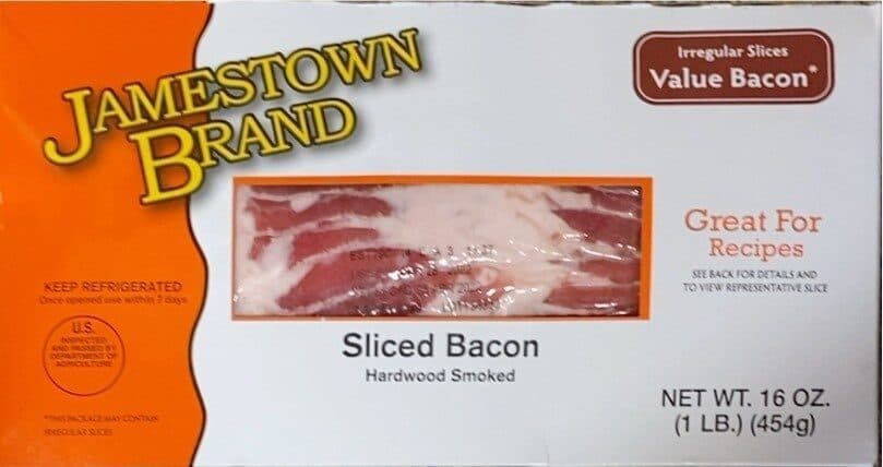 Jamestown Brand Sliced Bacon Hardwood Smoked packshot