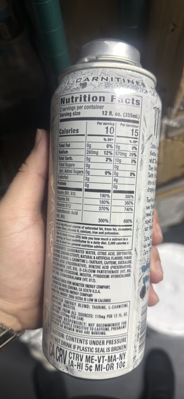 Monster Monster Energy Zero Ultra packshot