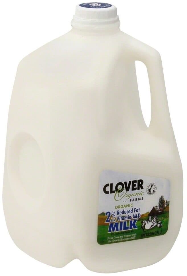 Clover Organic 2% Reduced Fat Milk packshot