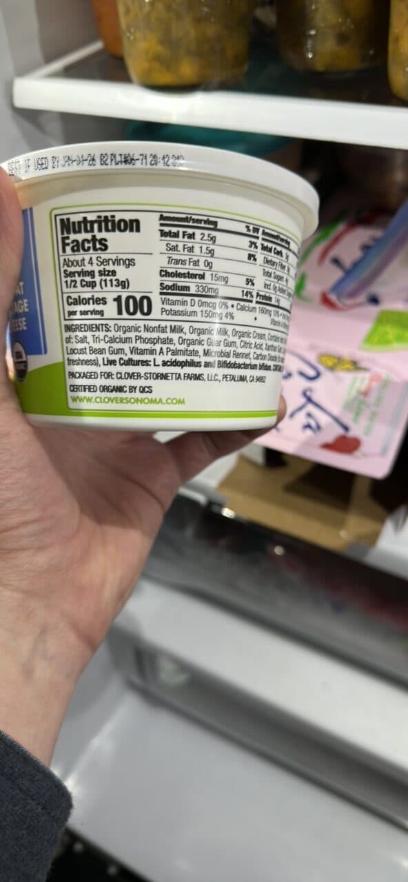 Clover Sonoma Lowfat Cottage Cheese packshot