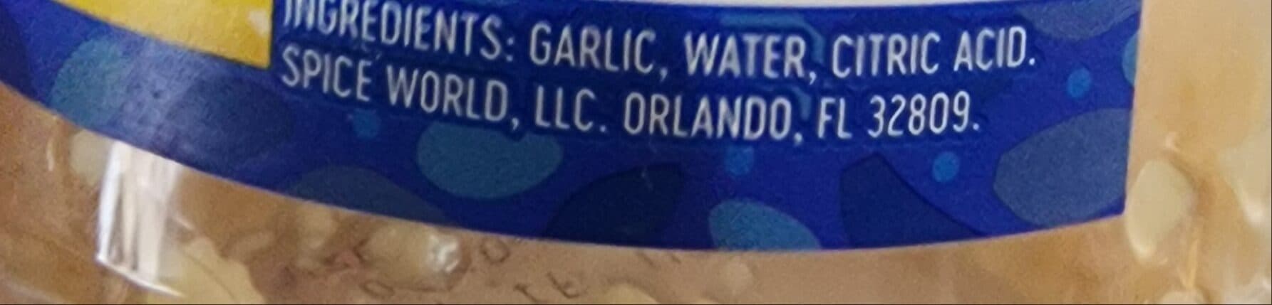 SPICE WORLD minced garlic packshot