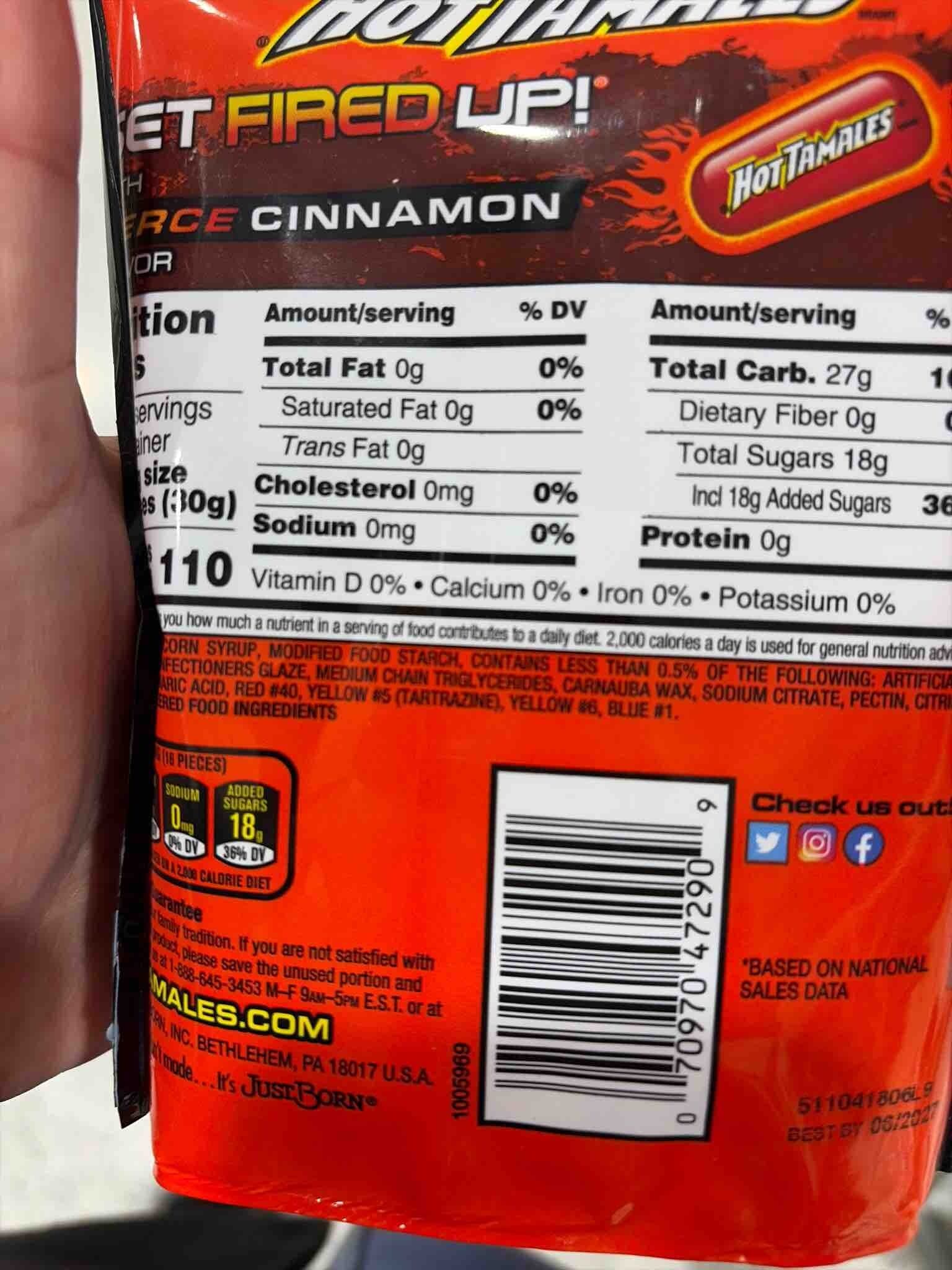 Just Born Hot Tamales Fierce Cinnamon packshot