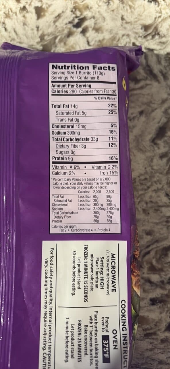 El Monterey Beef & Bean Burritos packshot