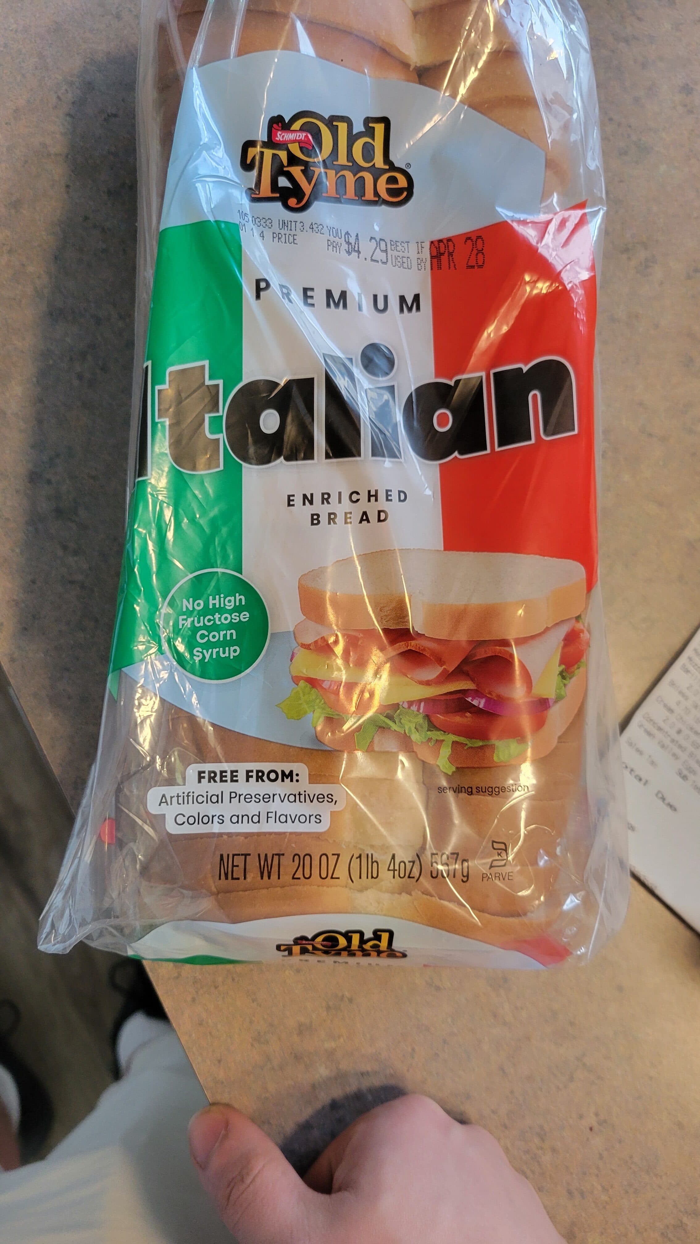 Schmidt Italian Enriched Bread packshot