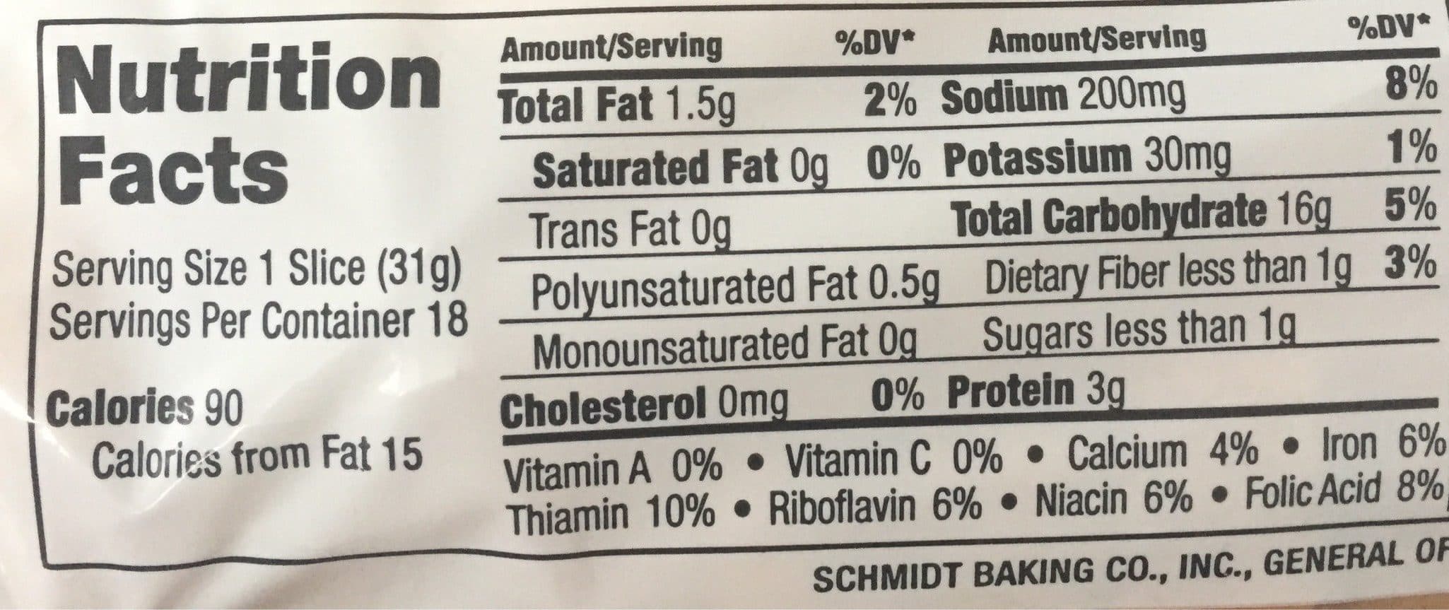 Schmidt Schmidt italian seeded enriched bread packshot