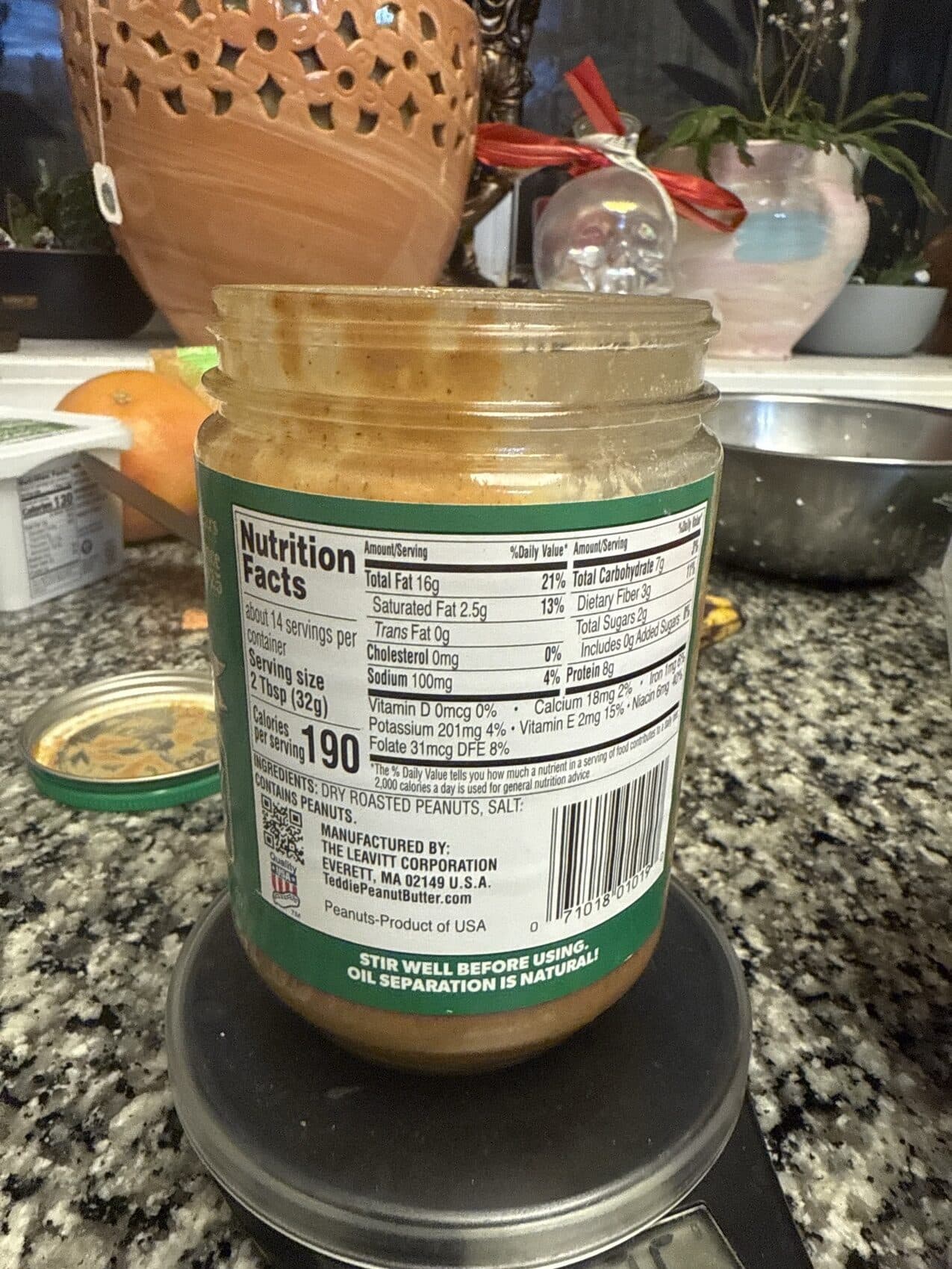 The Leavitt Corporation Old fashioned peanut butter all natural super chunky packshot