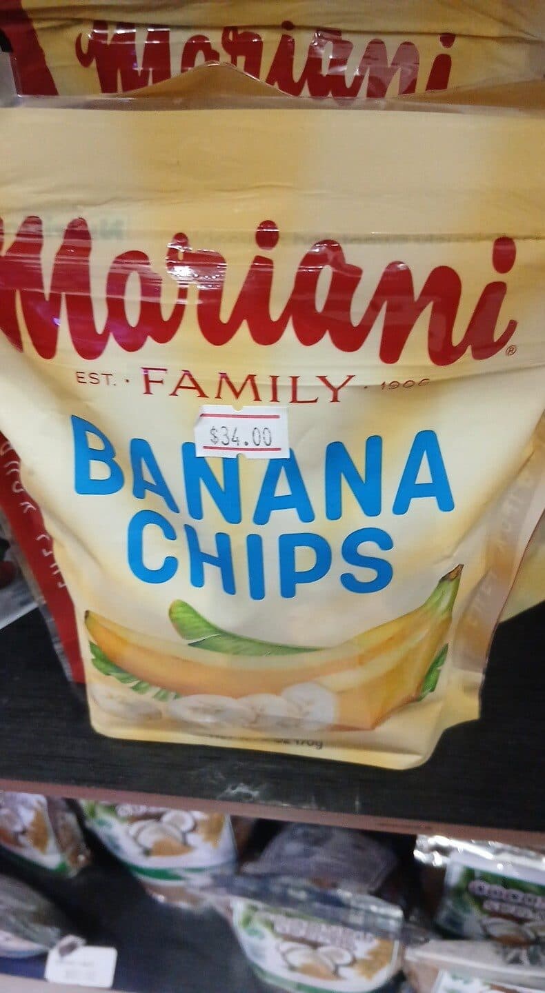 Mariani Premium banana chips, banana packshot