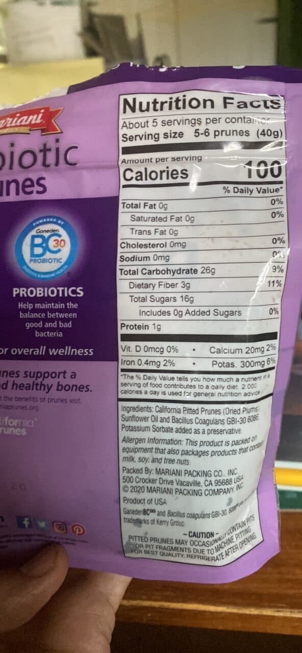 Mariani Probiotic Prunes packshot