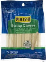 Polly-O String cheese mozarella packshot