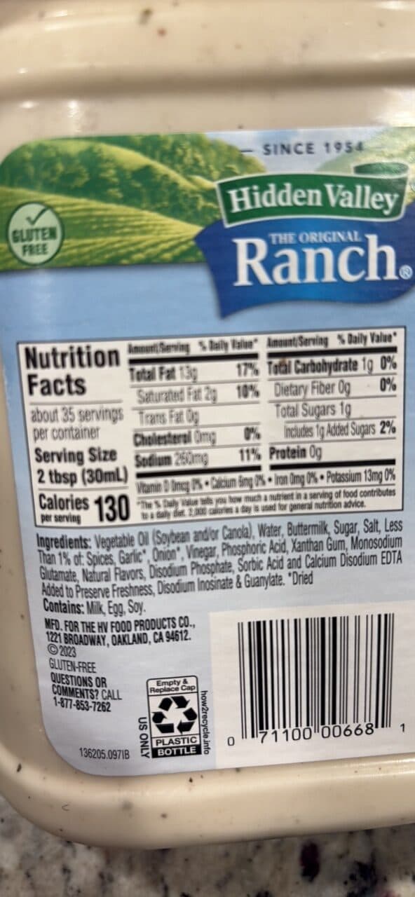 Hidden Valley Ranch Topping & Dressing packshot