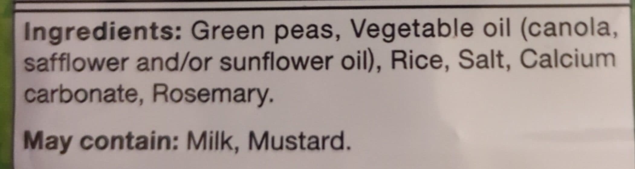 Calbee Baked Green Pea Snacks Lightly Salted packshot
