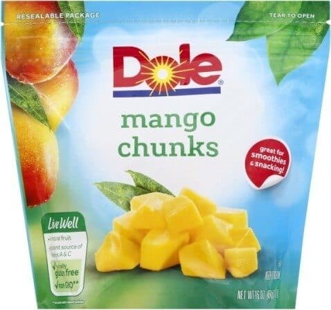 Dole Mango Chunks packshot