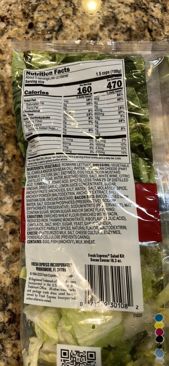 Fresh Express Salad Kit Bacon Caesar packshot