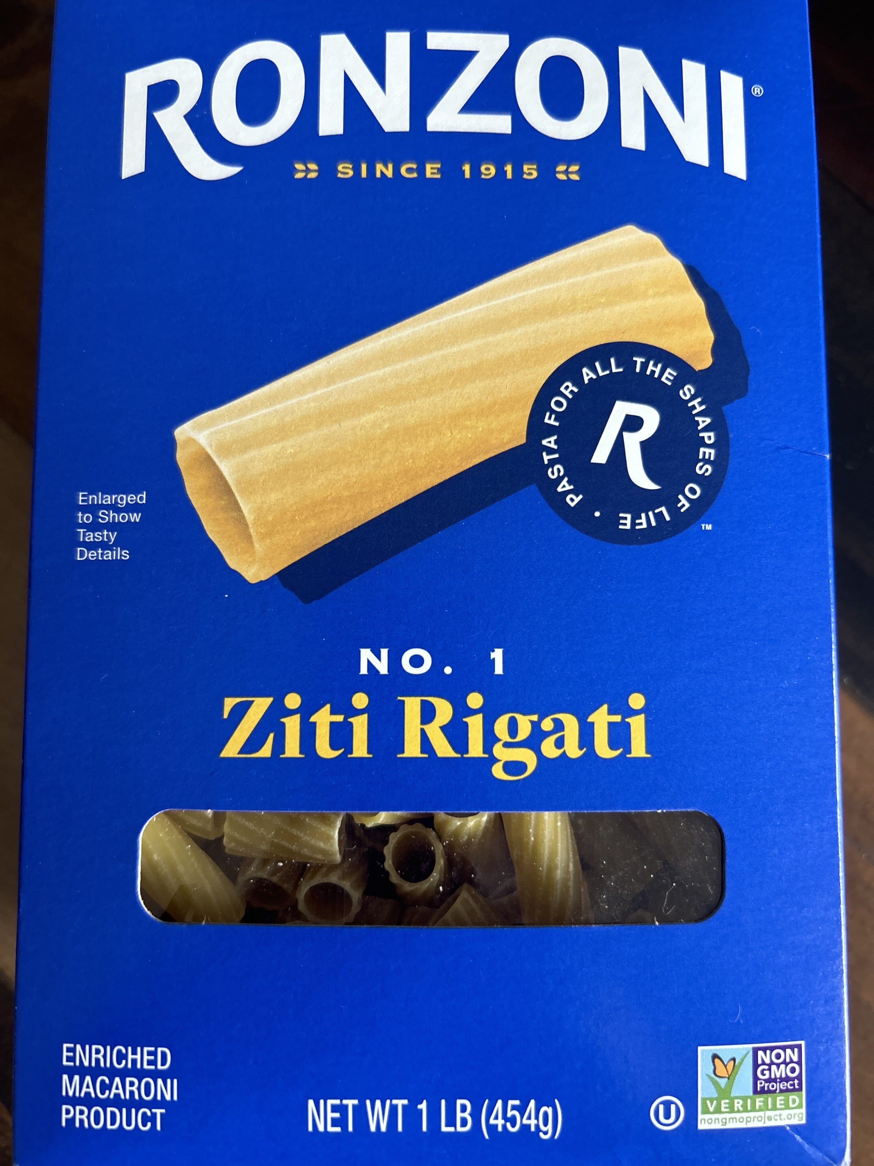 RONZONI Ziti Rigati packshot